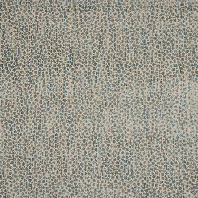 Close-up of Mellar Old Blue textured fabric with small blue-grey speckles on a pale ground.