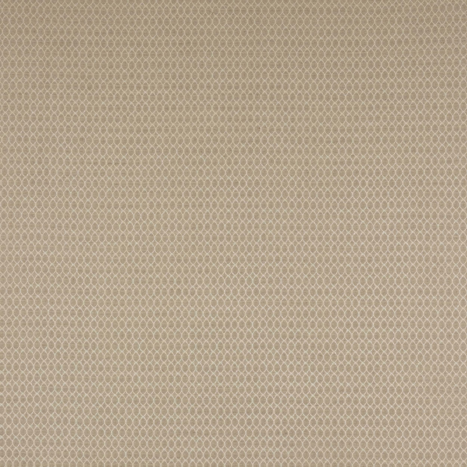 Close-up of Arlette Beige small geometric fabric in warm sand beige