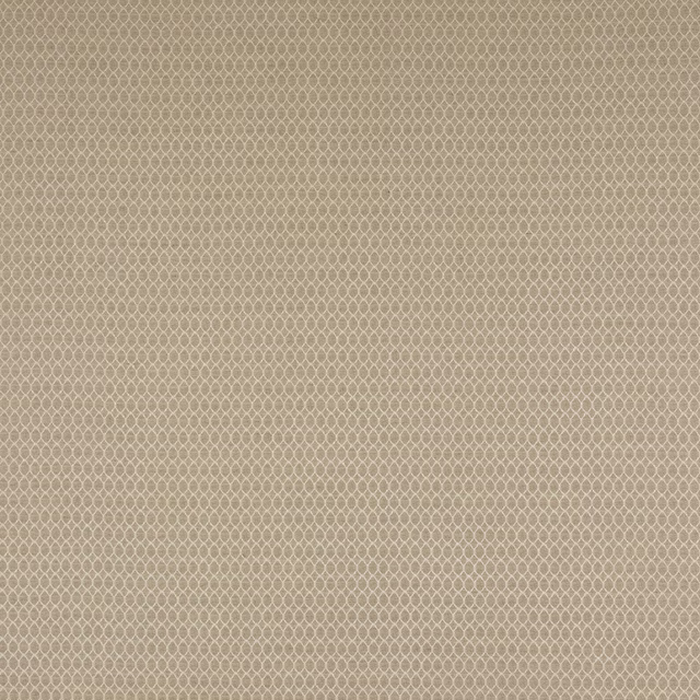 Close-up of Arlette Beige small geometric fabric in warm sand beige