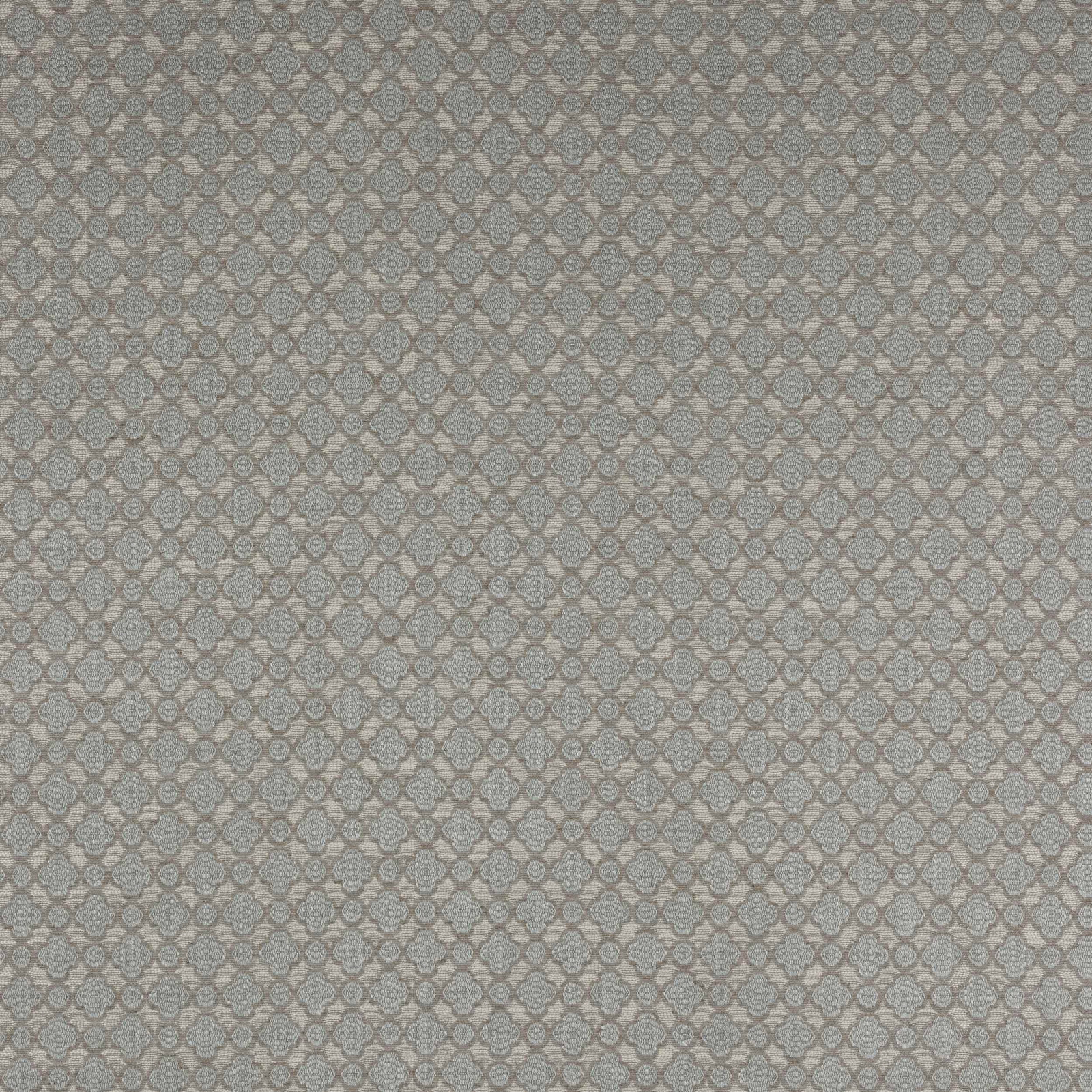 Small geometric lattice fabric in soft old blue and pale neutral tones