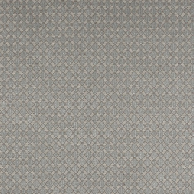 Small geometric lattice fabric in soft old blue and pale neutral tones