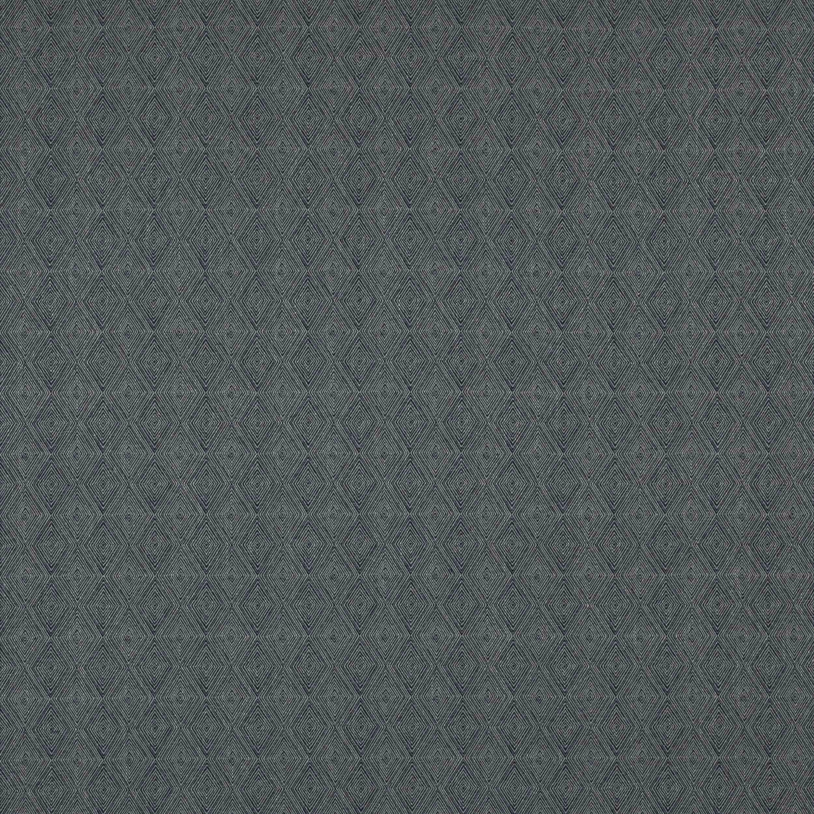 Muted blue-grey geometric woven fabric with small diamond lattice pattern