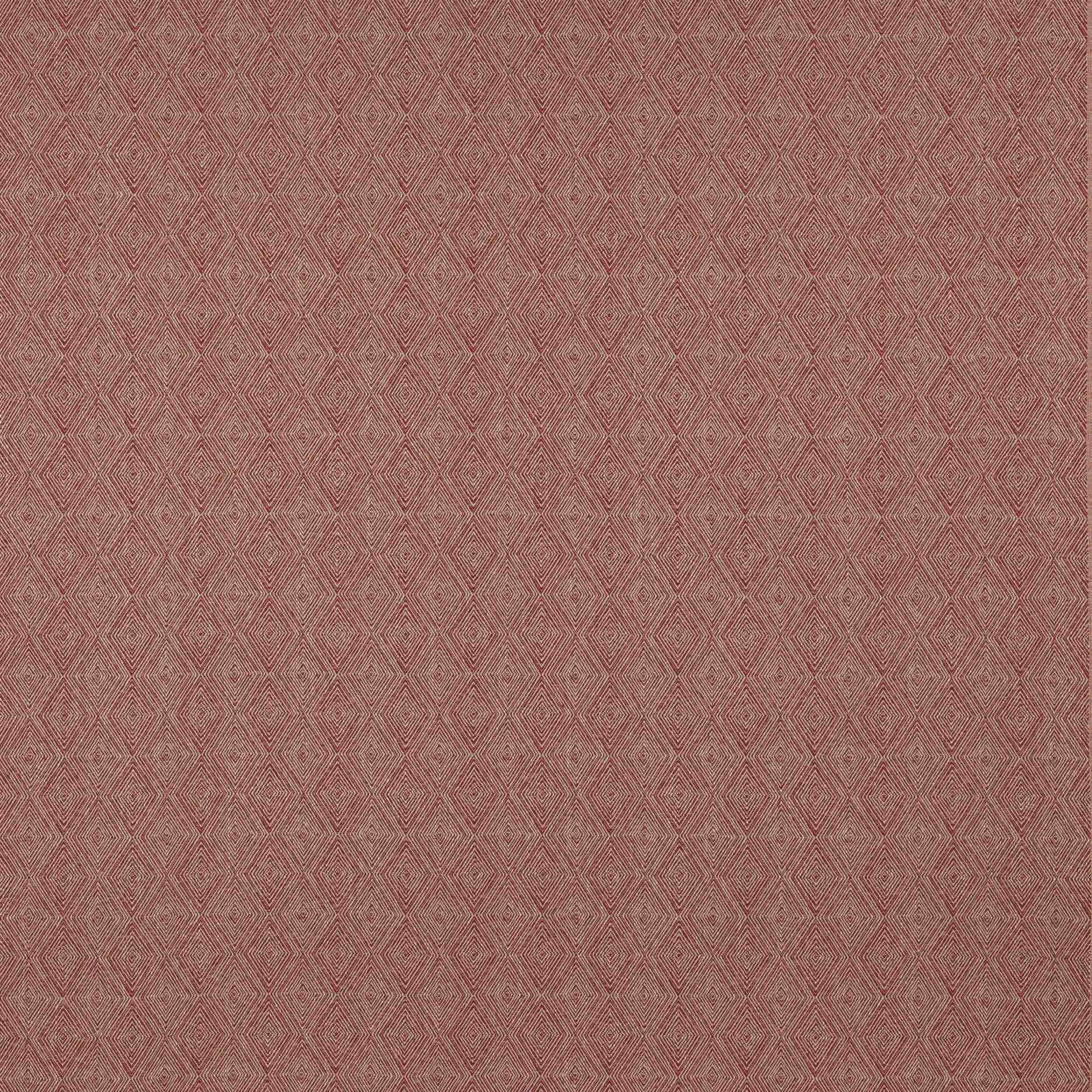 Muted terracotta-red geometric diamond weave with fine tonal texture