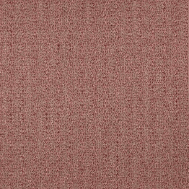Muted terracotta-red geometric diamond weave with fine tonal texture