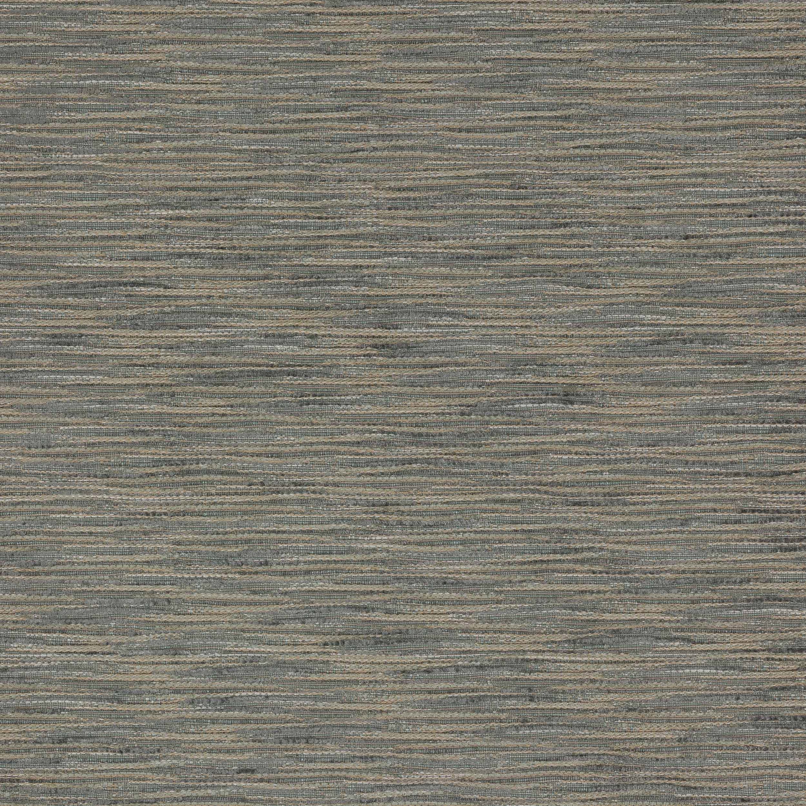Muted blue-grey striped fabric with fine horizontal slubbed texture