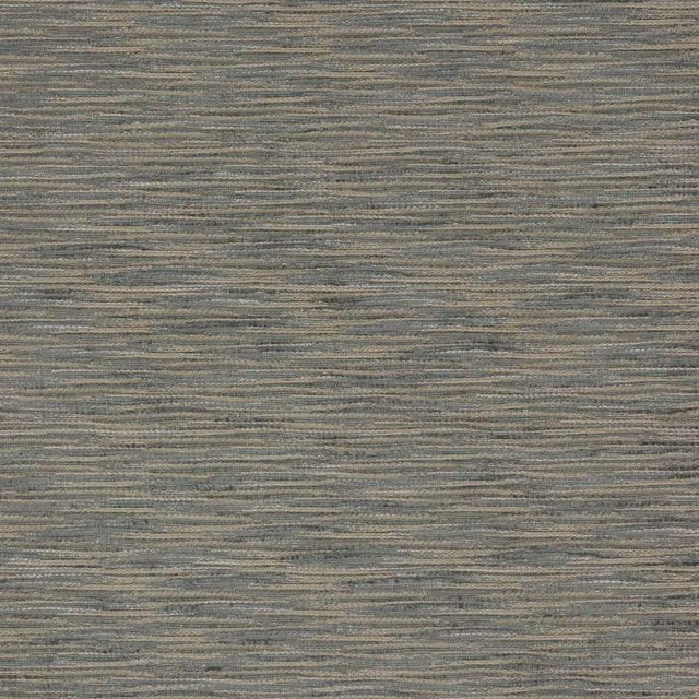 Muted blue-grey striped fabric with fine horizontal slubbed texture