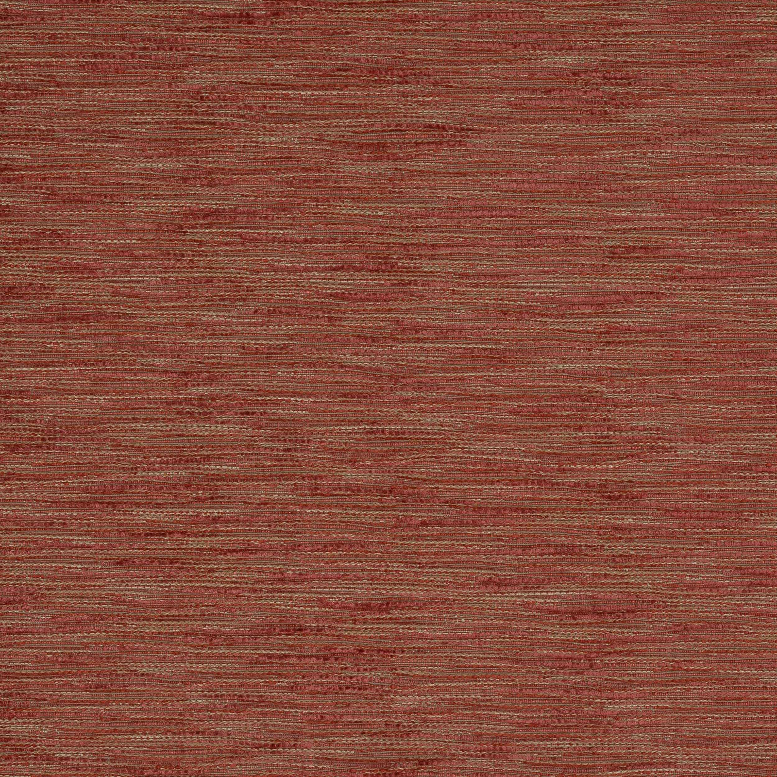 Close-up of a rust red woven fabric with fine horizontal texture