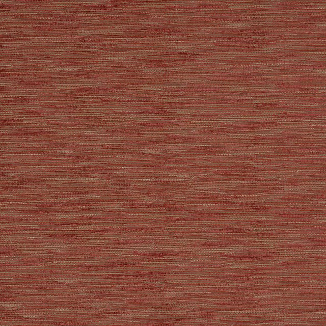 Close-up of a rust red woven fabric with fine horizontal texture