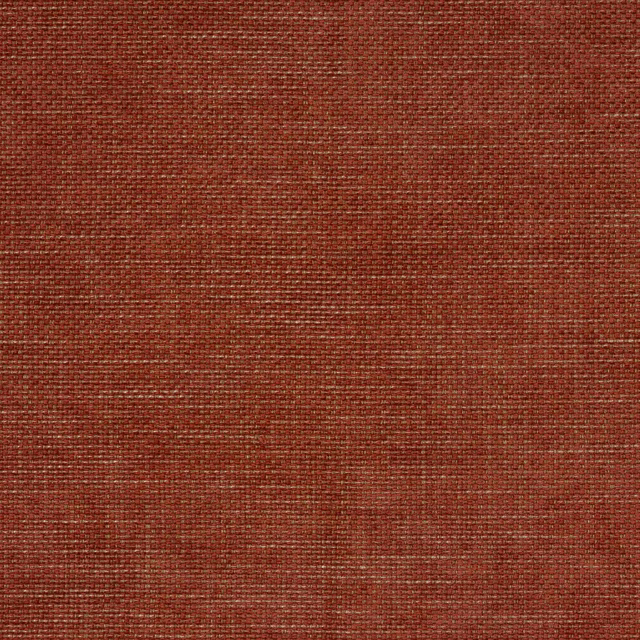 Warm copper terracotta woven fabric with fine textured basket weave