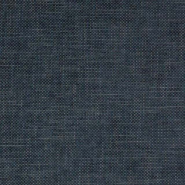 Close-up of dark blue textured woven fabric with a fine speckled surface