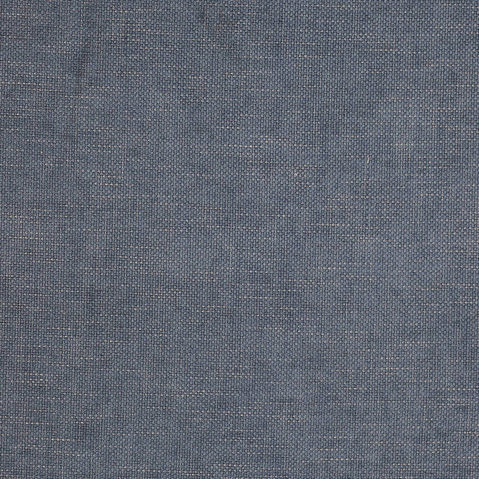 Close-up of a slate navy woven plain fabric with fine textured slub