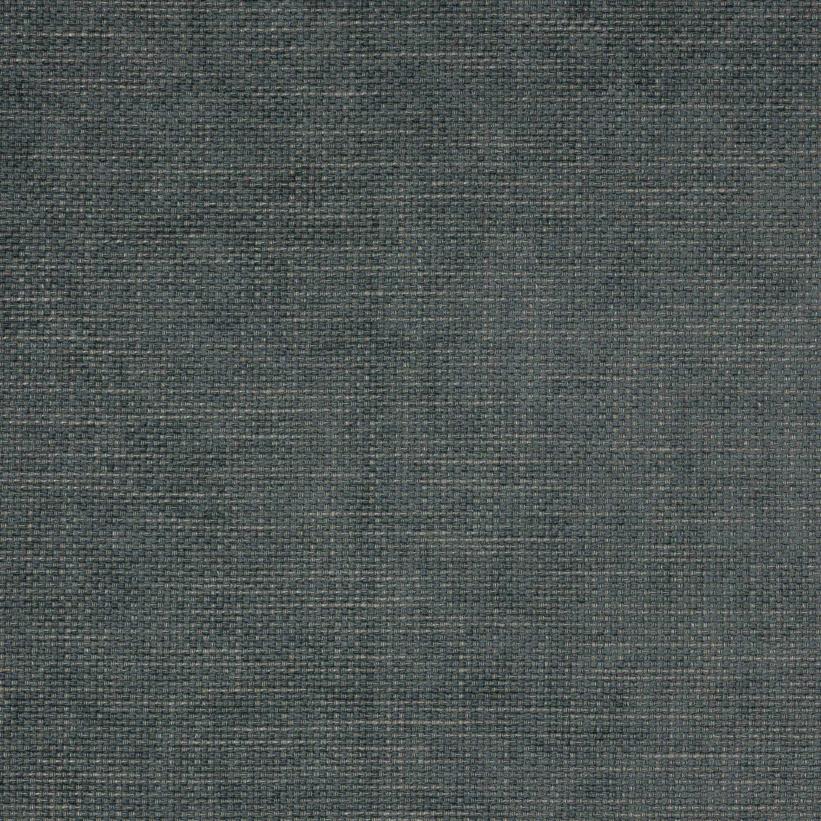 Close-up of muted slate-blue woven fabric with fine textured slub