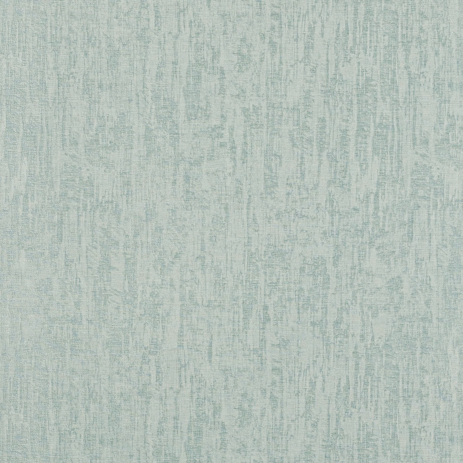 Pale celadon wallpaper with distressed vertical striations and chalky mottled texture