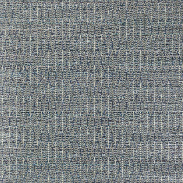 Muted midnight blue-grey wallpaper with fine vertical zigzags and pale threadlike lines