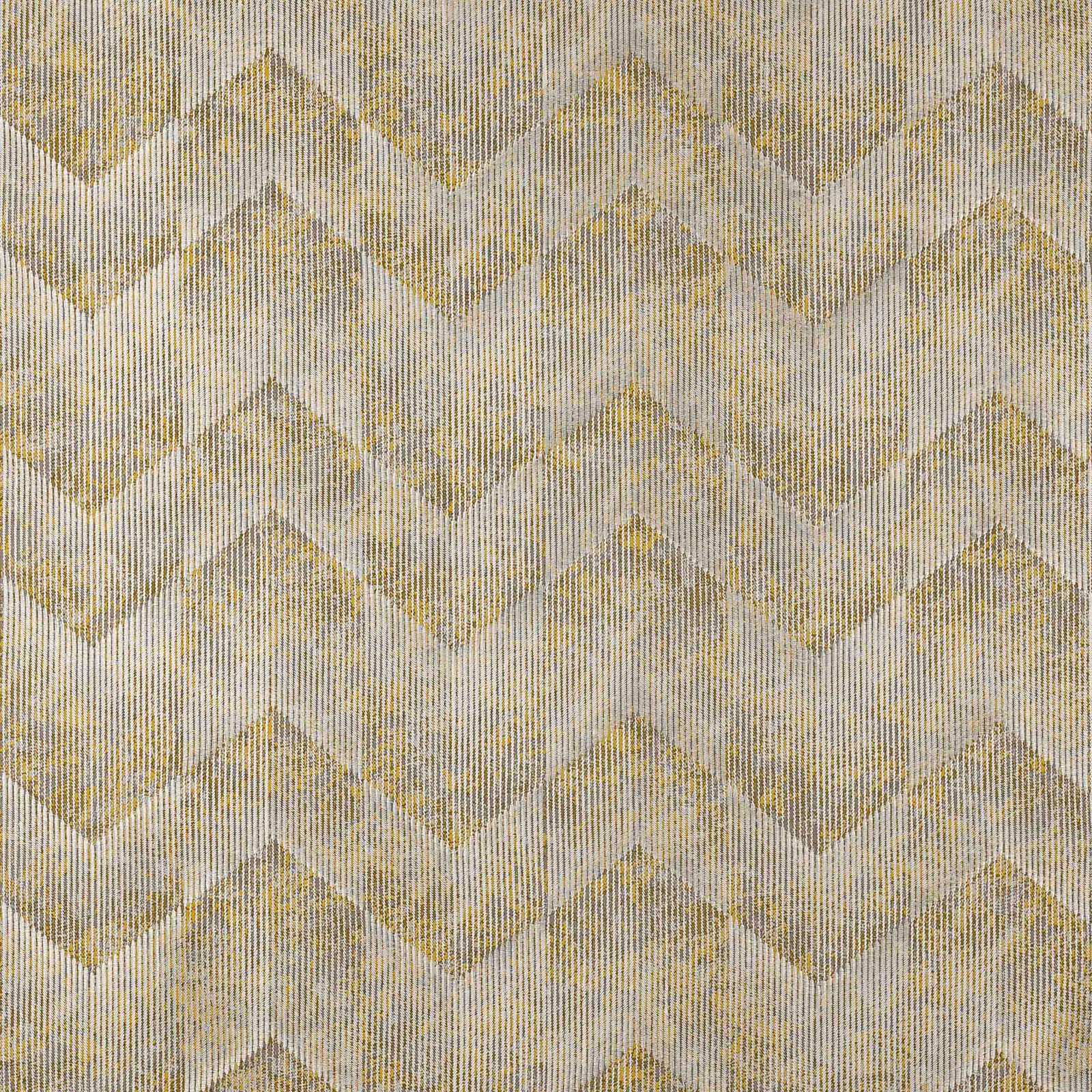 Gold and cream chevron fabric with fine ribbed texture