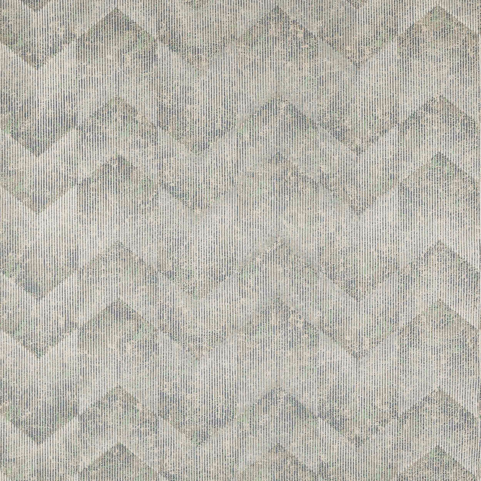 Pale silver-grey chevron woven fabric with fine vertical texture
