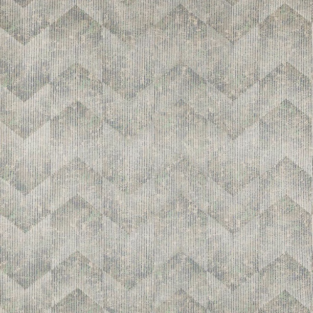 Pale silver-grey chevron woven fabric with fine vertical texture