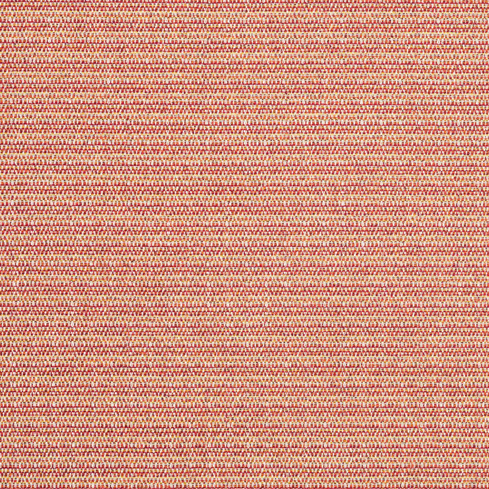 Close-up of a small textured weave in warm terracotta, cream and pink threads