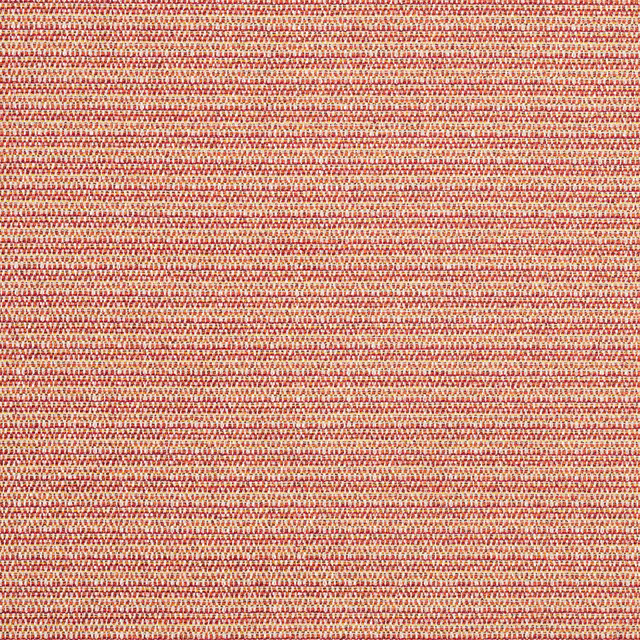 Close-up of a small textured weave in warm terracotta, cream and pink threads