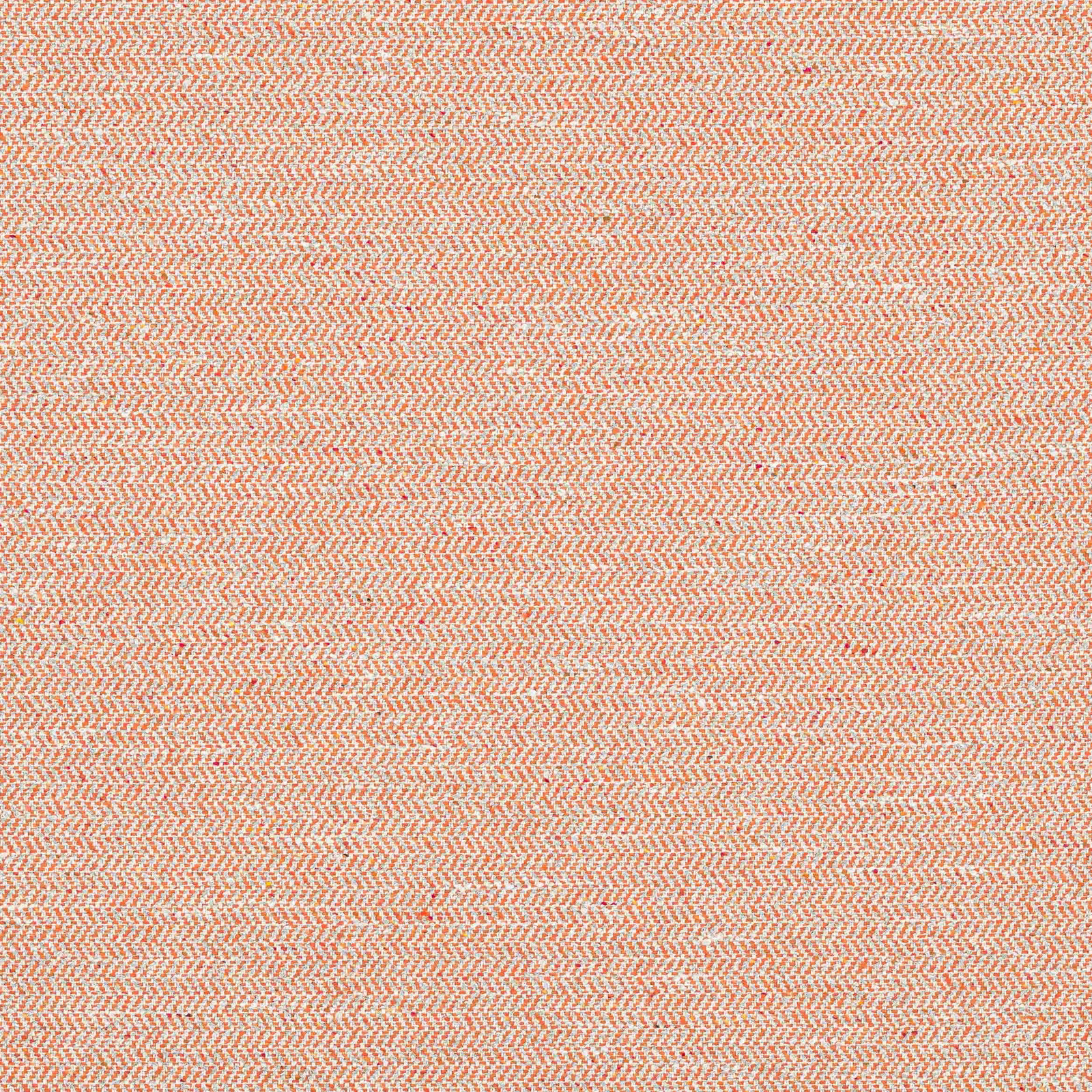 Close-up of a warm copper and cream woven fabric with fine textured herringbone effect
