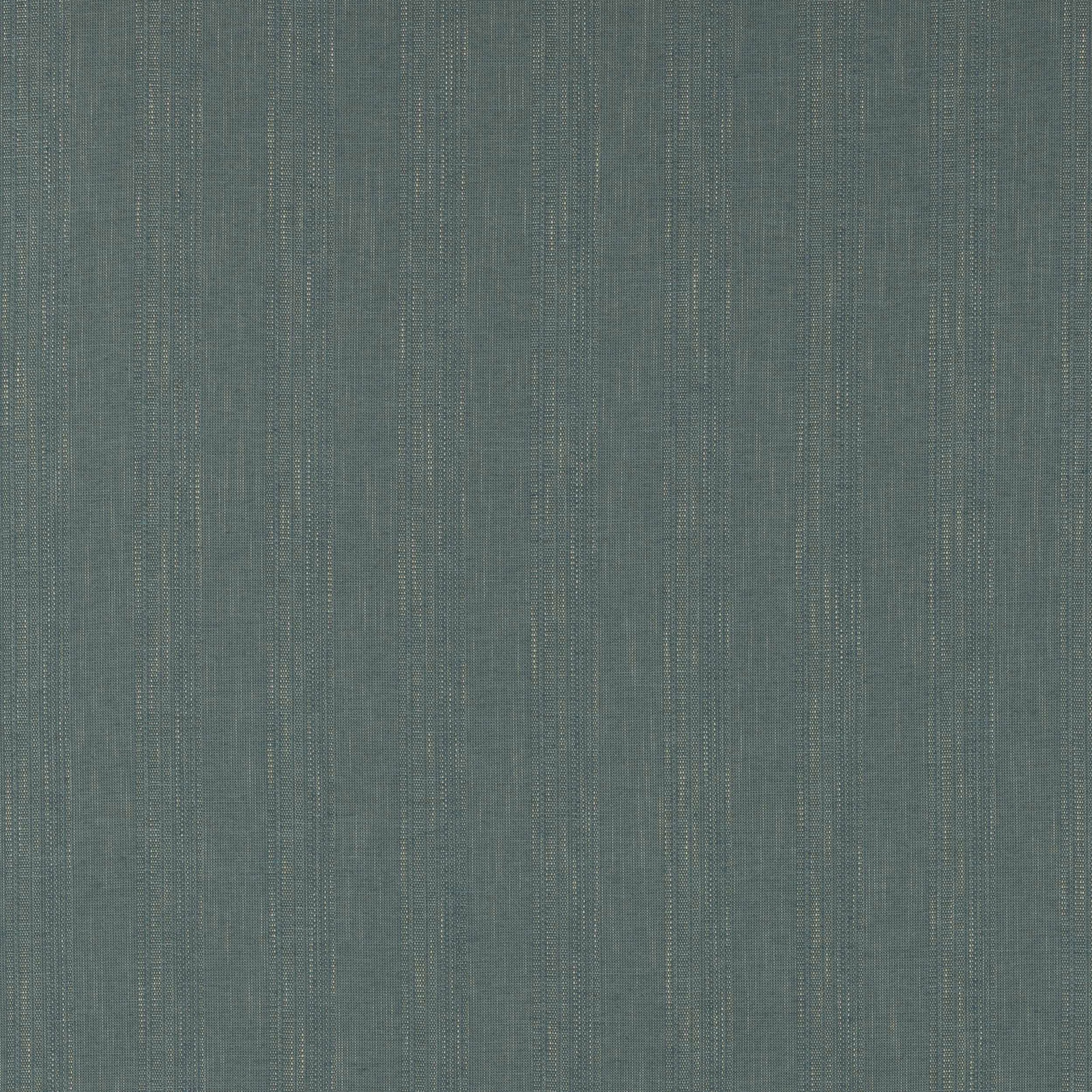 Muted blue-grey striped fabric with fine vertical slubs and soft texture