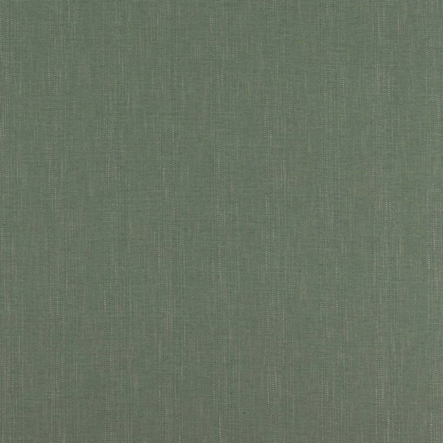 Muted forest green woven fabric with fine vertical stripe texture