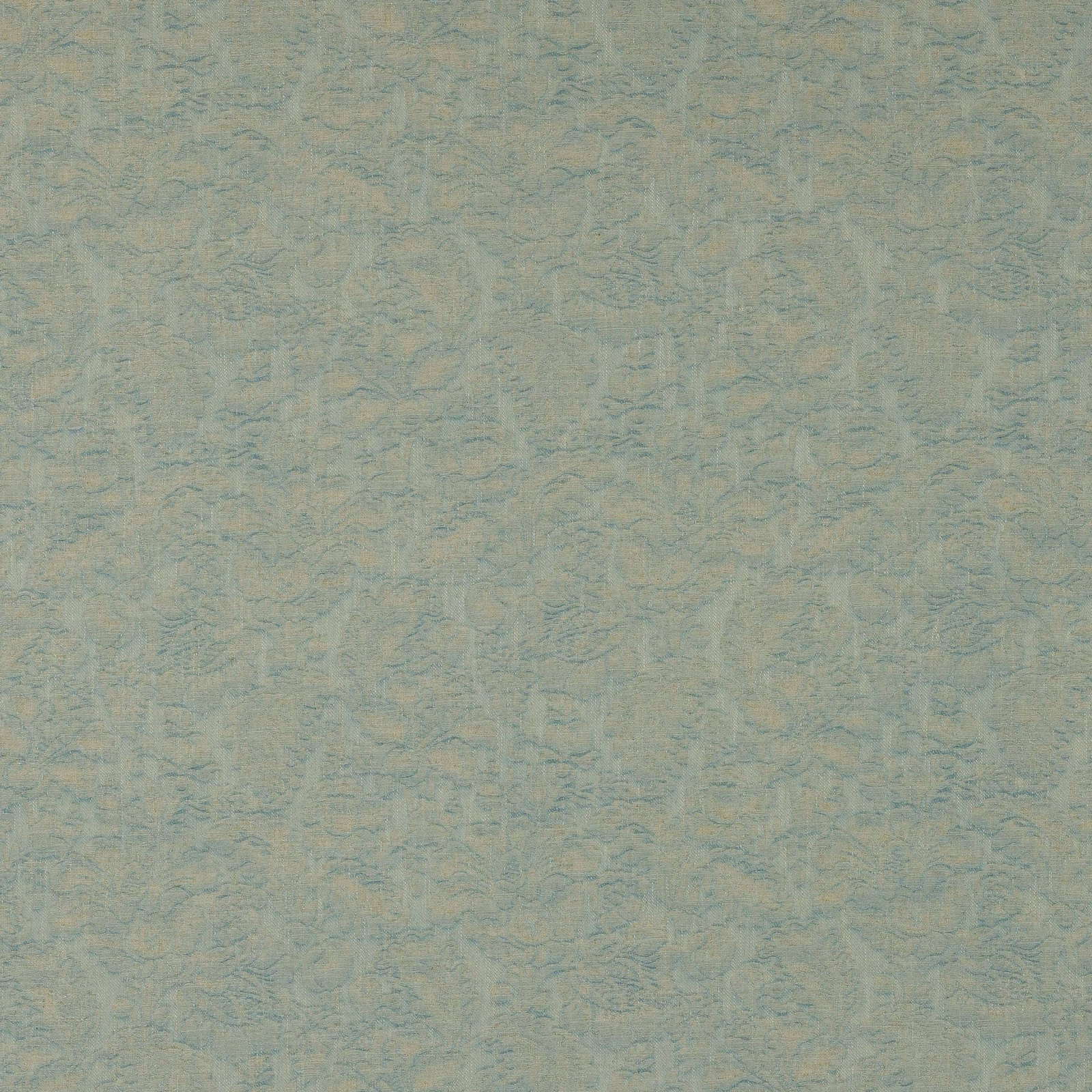 Soft aqua textured fabric with a muted abstract all-over pattern