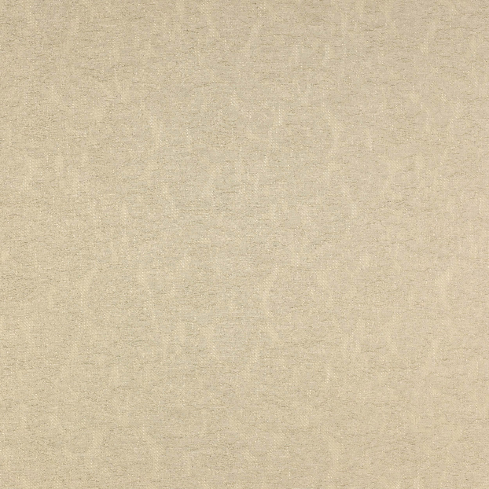 Pale beige floral fabric swatch with a softly textured, tonal woven surface