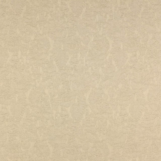Pale beige floral fabric swatch with a softly textured, tonal woven surface