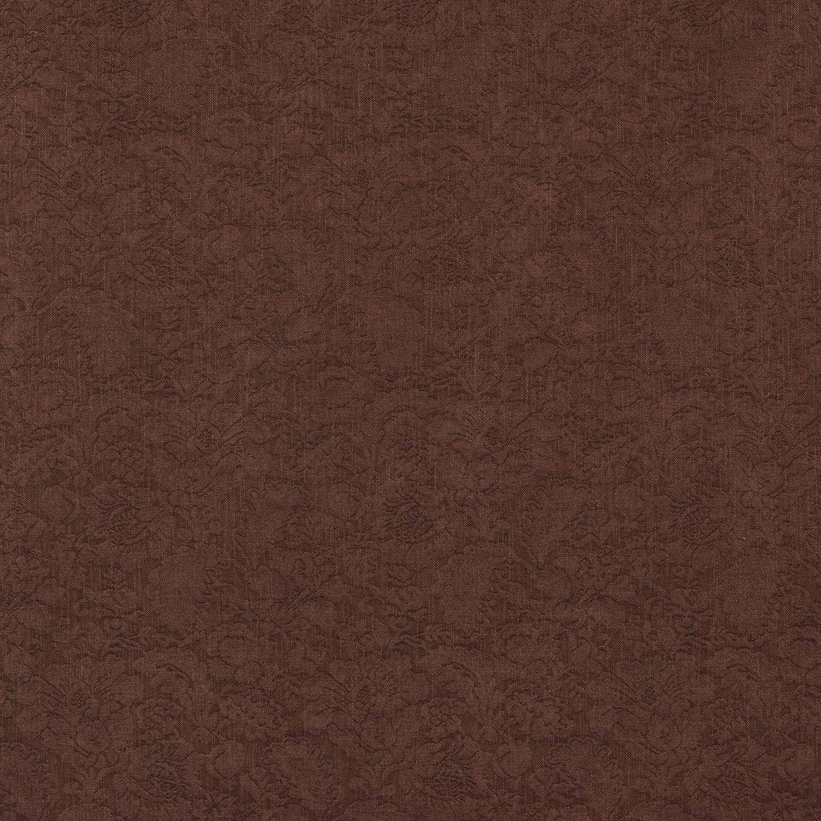 Deep damson-brown damask fabric with a subtle woven texture