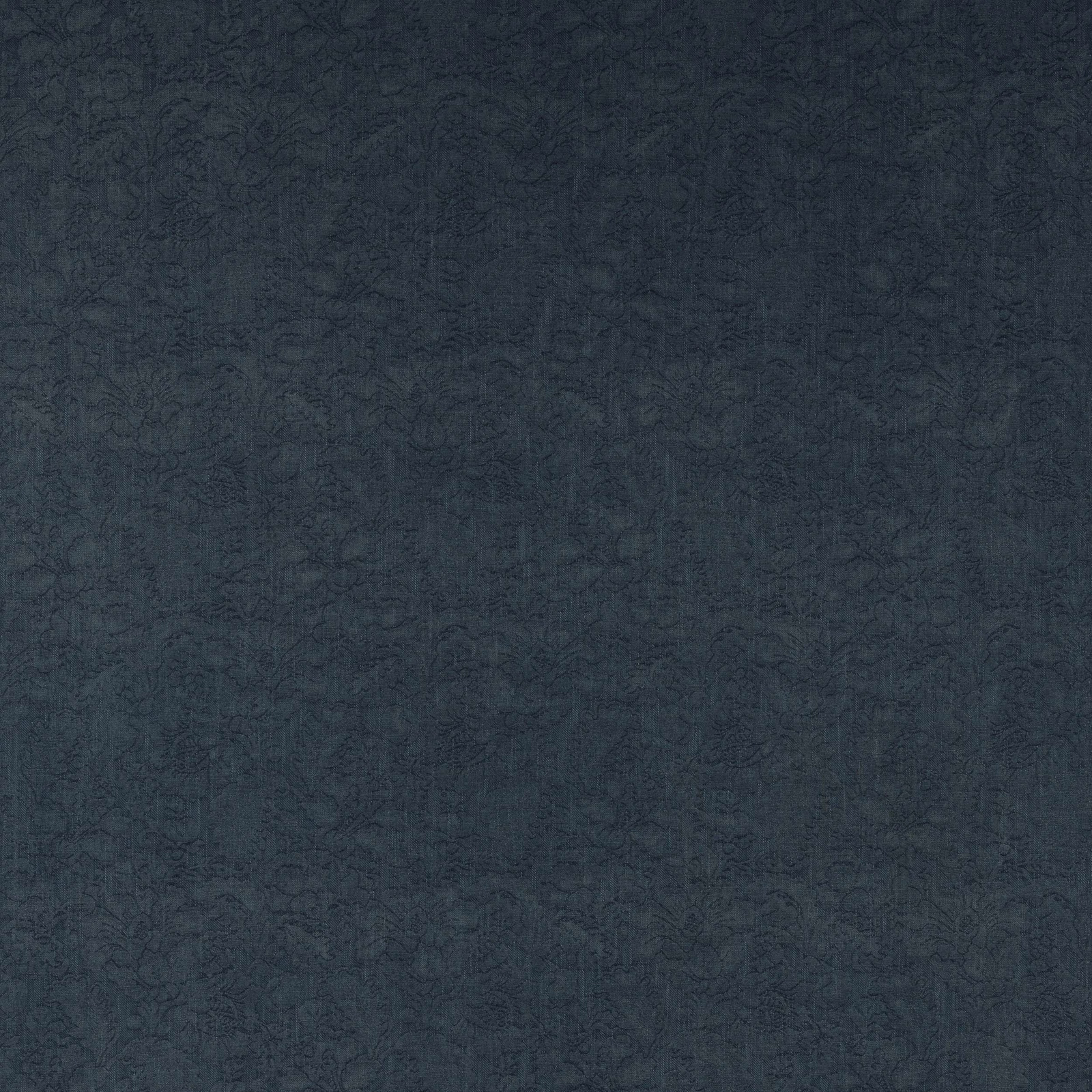 Deep navy damask fabric swatch with a softly textured surface