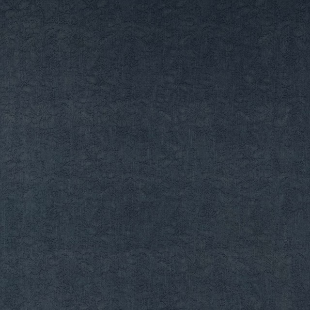 Deep navy damask fabric swatch with a softly textured surface
