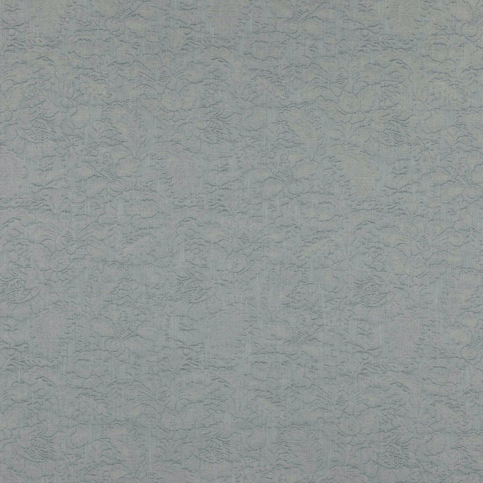 Pale powder blue damask fabric swatch with soft raised texture