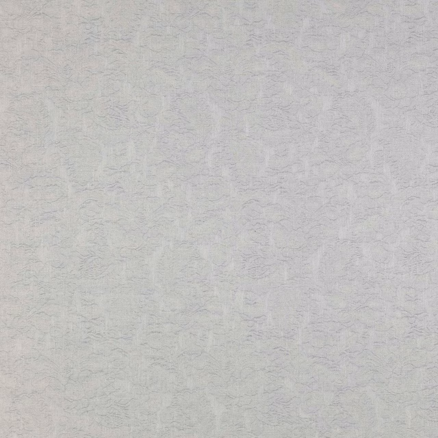 Pale silver-grey damask fabric with a soft tonal woven pattern