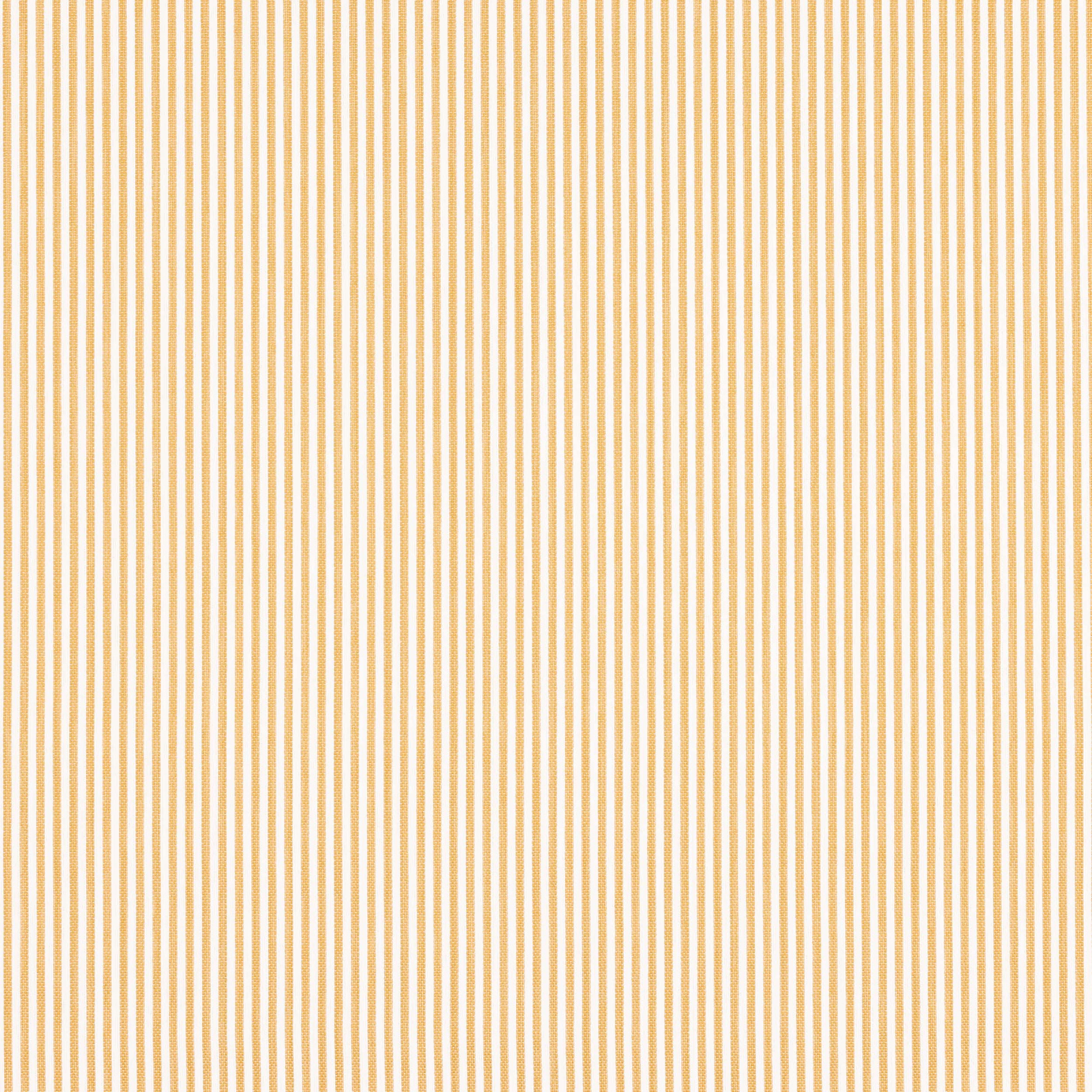 Fine vertical ochre stripes on a pale cream woven fabric swatch