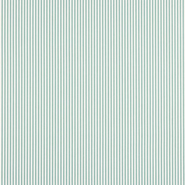 Vertical seafoam teal and white pinstripe fabric swatch