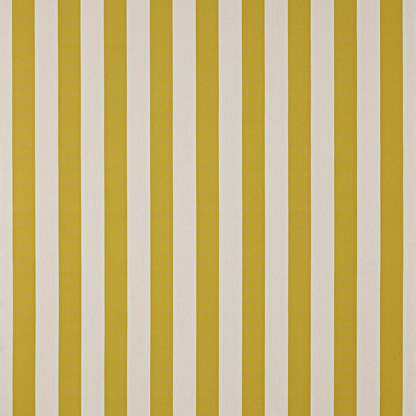 Ivory and anis-yellow vertical striped fabric with a fine woven texture