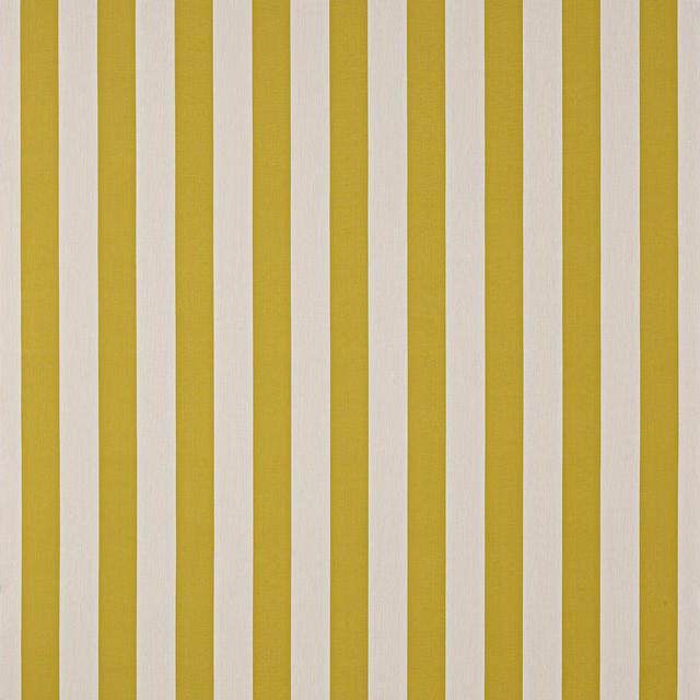Ivory and anis-yellow vertical striped fabric with a fine woven texture