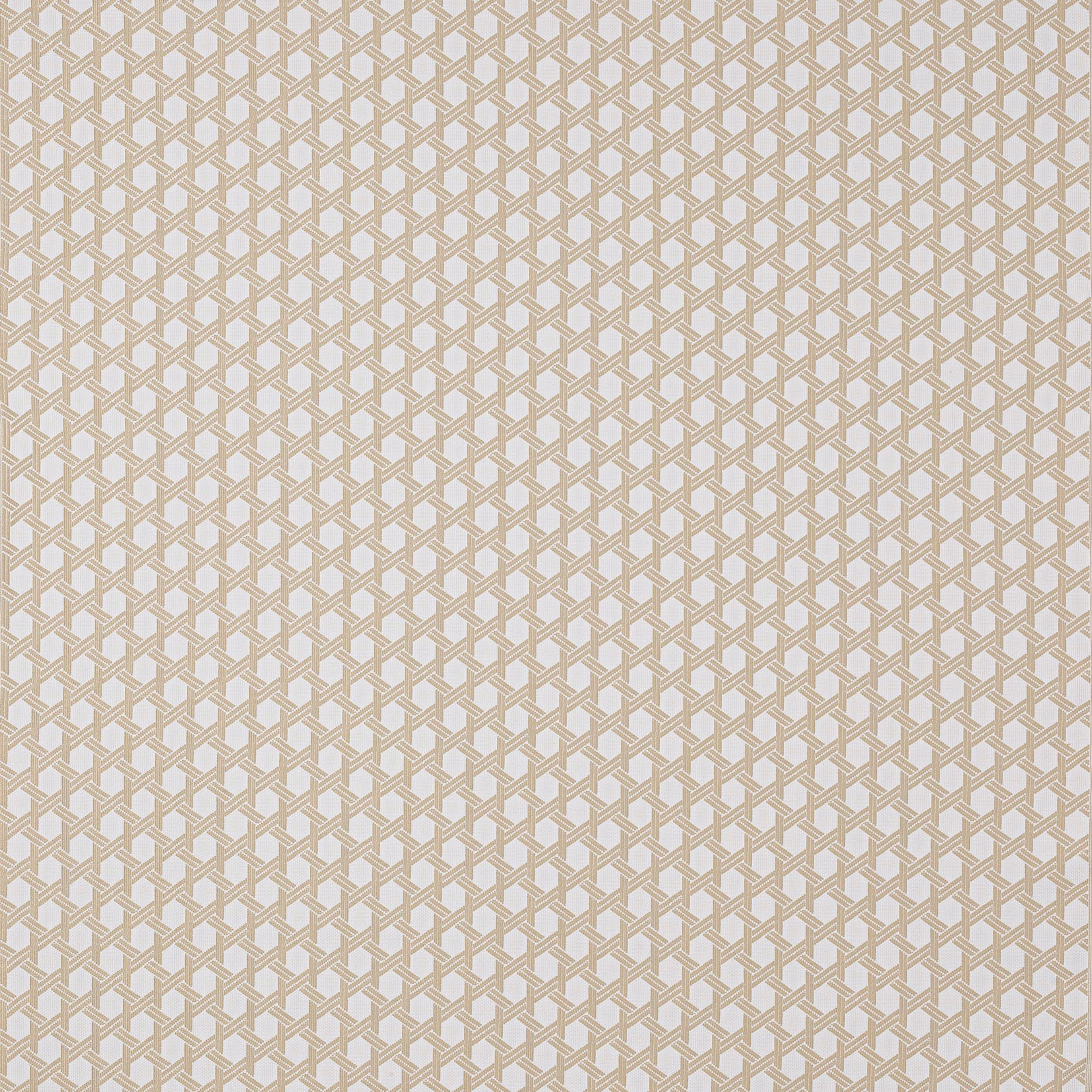 Small geometric beige and ivory woven fabric with a crisp lattice pattern