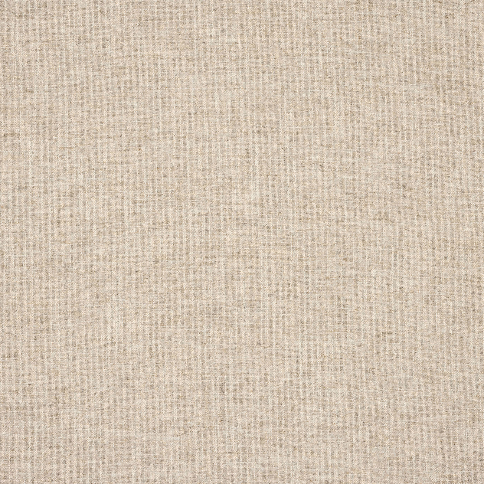 Close-up of soft beige linen-look plain weave fabric with fine slub texture