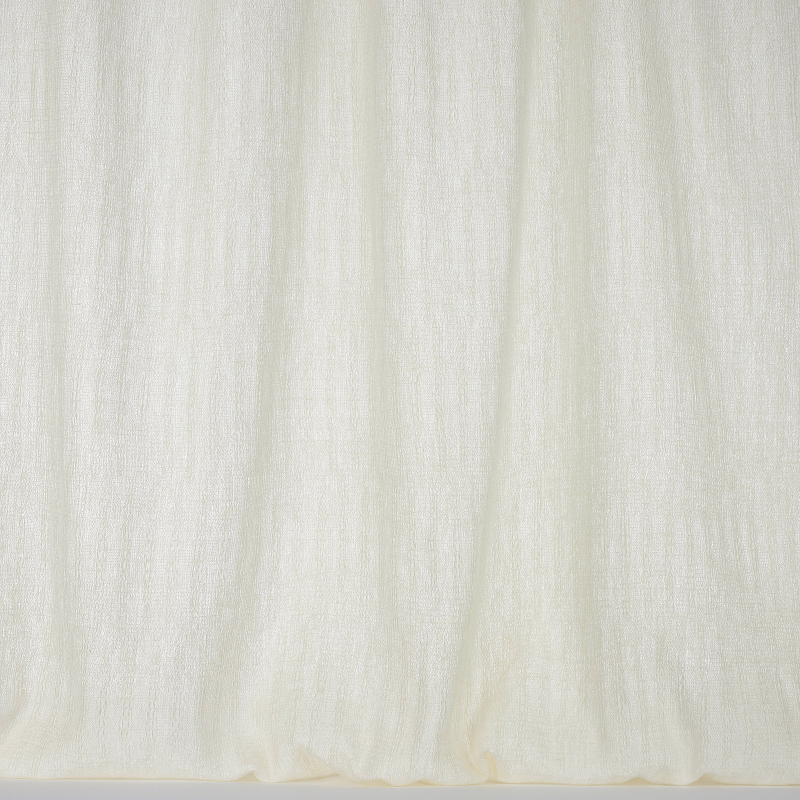 Pale bone cream fabric with soft vertical striations and a lightly brushed linen-wool texture