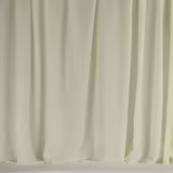 Pale ivory wool fabric with soft vertical folds and a smooth matte finish
