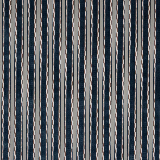 Deep navy and pale striped fabric swatch with a subtle woven texture