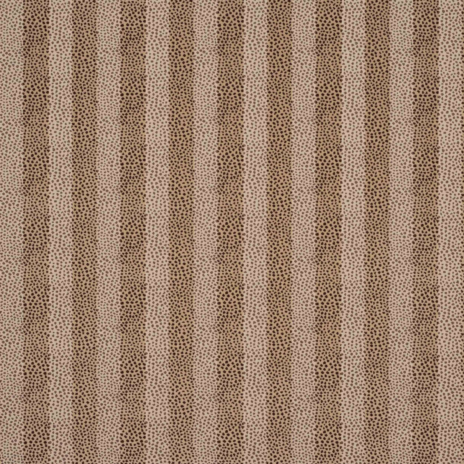 Warm biscuit brown striped fabric with tiny cocoa dots and soft vertical bands