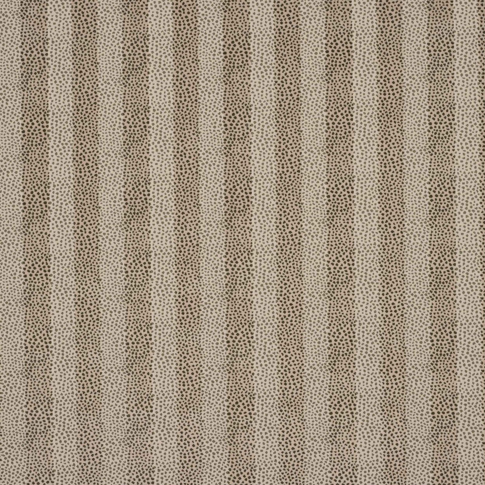 Stone-beige fabric swatch with fine olive dotted vertical patterning