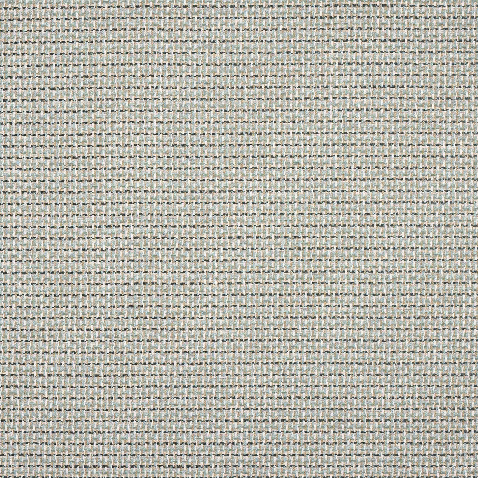 Small-scale woven swatch in soft misty blue-grey with tiny dark grid flecks