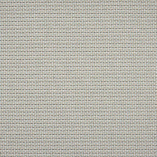 Small-scale woven swatch in soft misty blue-grey with tiny dark grid flecks