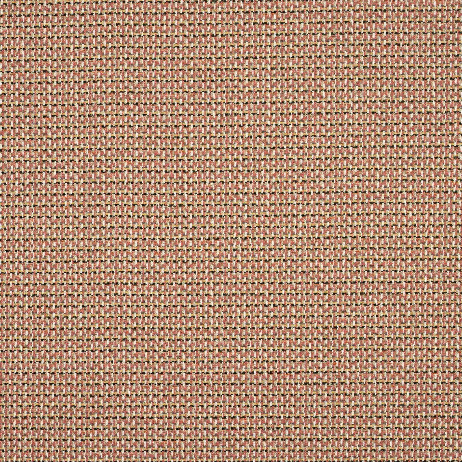 Close-up of a small woven coral-red fabric with beige and tan flecks