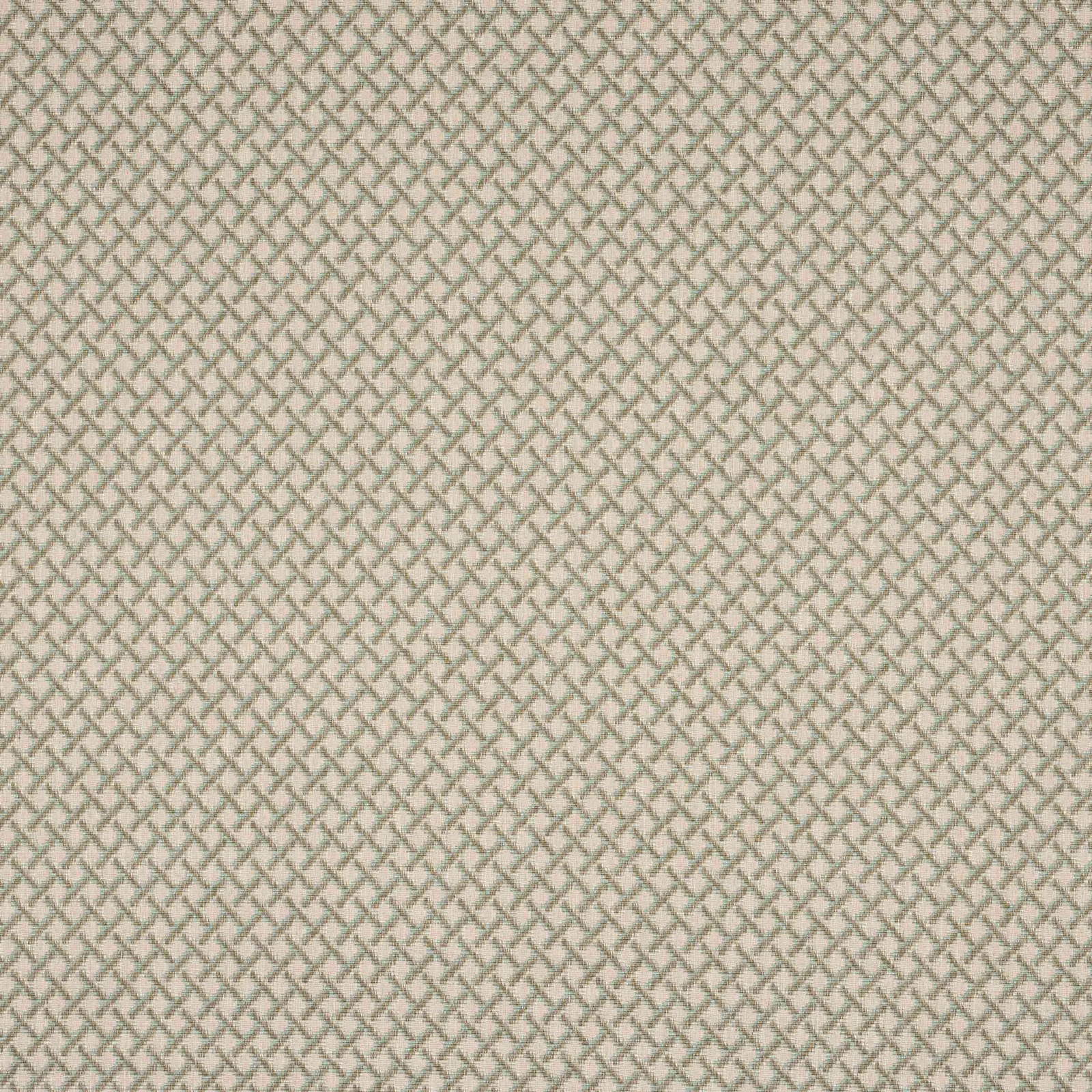 Soft aqua geometric lattice fabric with a small diamond weave