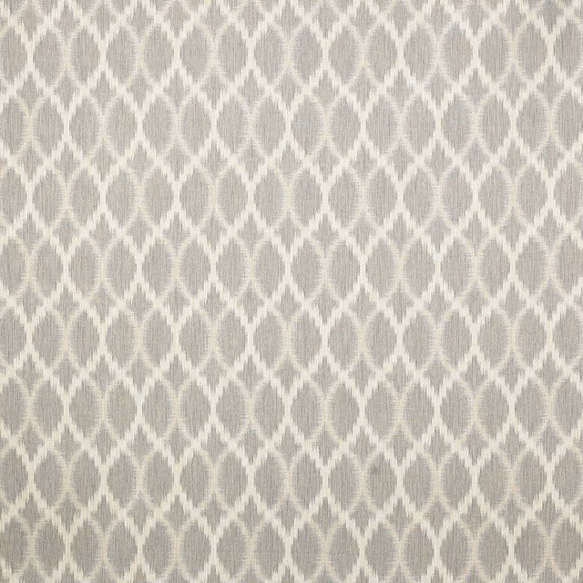 Pewter grey lattice woven fabric with pale diamond motif and subtle texture